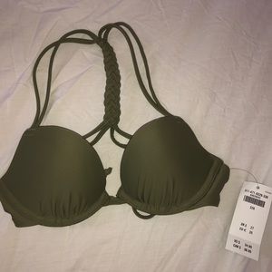 Hollister olive green bikini top